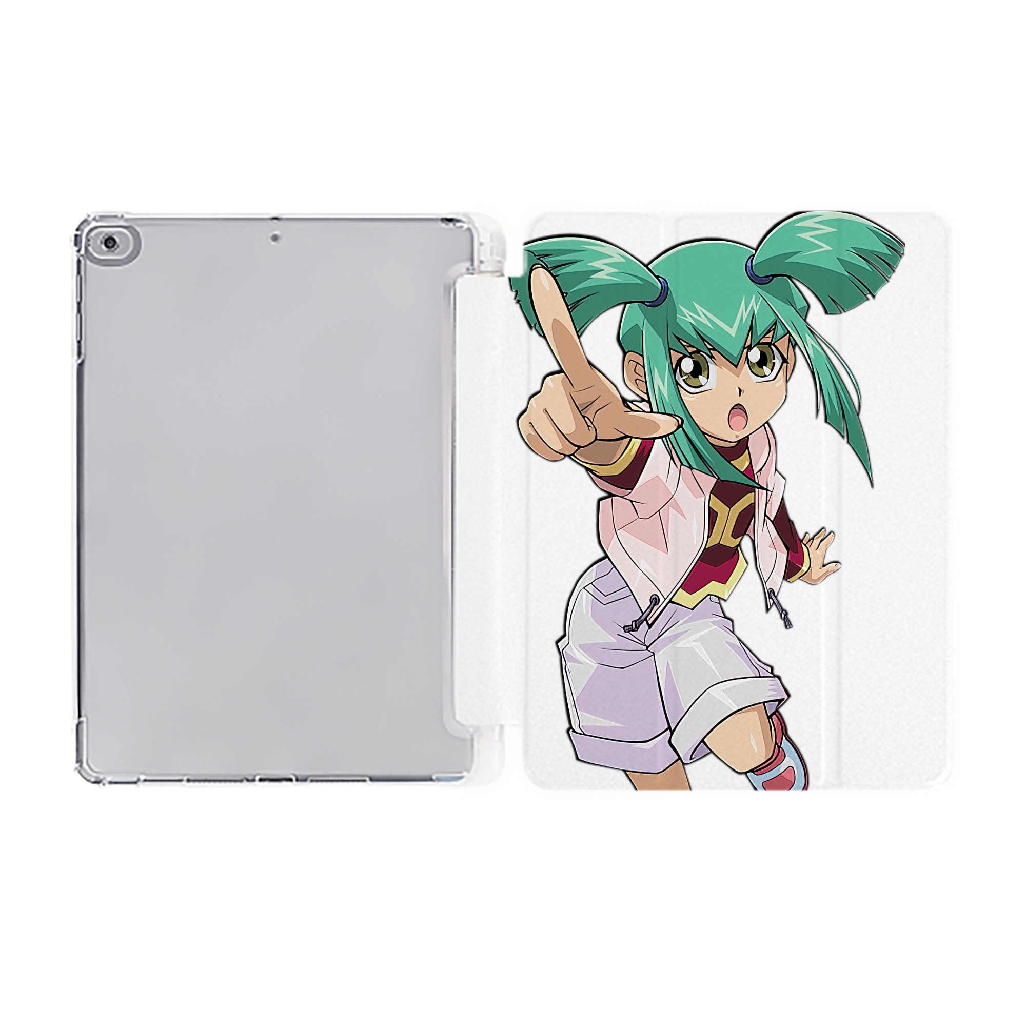 （画像用） 遊☆戯☆王 Yu-Gi-Oh! IPad ケース ペン収納付き 三つ折りスタンド PUレザー×シリコン 対応機種9.5/10.5/10.9インチ